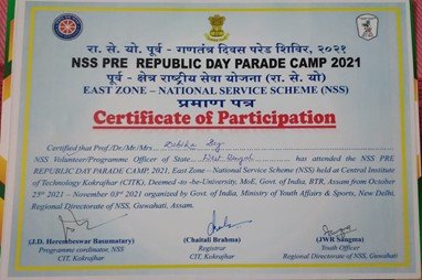 NSS Pre Republic Day Parade Camp 2021